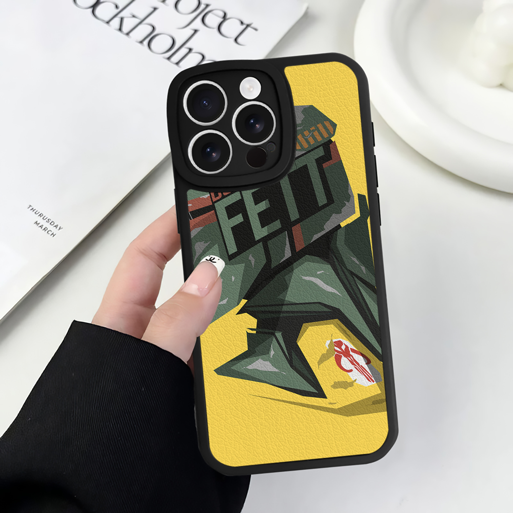 （画像用） スター・ウォーズ Star Wars 【iPhone 16シリーズ対応】シリコンスマホケース（レザー調） 材質：シリコン